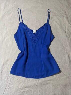 Royal Blue Lace-Trim Camisole